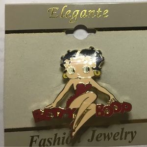 New Betty Boop pin brooch sitting on name